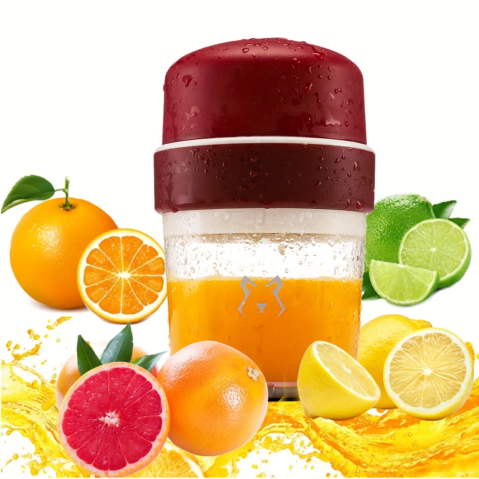 1pc Manual Citrus Juicer - Compact Lemon, Orange And Ginger Squeezer with Separated Cup, Durable Plastic Design for Home, Lemon Squeezer, Pomegranate Squeezer, BPA Free, Office And Camping, Kitchen Gadgets