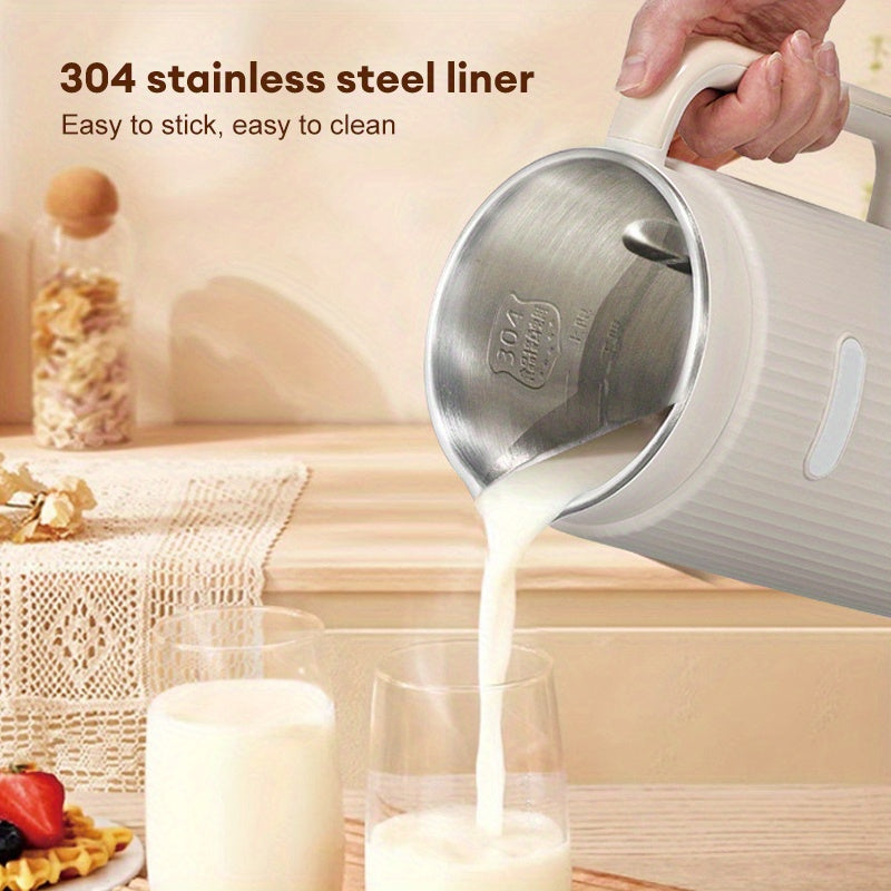 BALASHOV US Plug Automatic Nut Milk Maker, 40.58oz Homemade Almond, Oat, Coconut, 304 Stainless Steel Fruit Milkshake Blender, Stirable Ice Cubes And Juice, with Delay Start\u002F Keep Warm\u002F Boil Water\u002F Self-Cleaning, Kitchen Additions