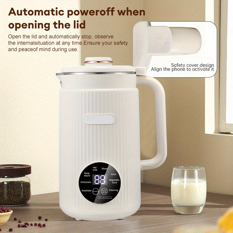 BALASHOV US Plug Automatic Nut Milk Maker, 40.58oz Homemade Almond, Oat, Coconut, 304 Stainless Steel Fruit Milkshake Blender, Stirable Ice Cubes And Juice, with Delay Start\u002F Keep Warm\u002F Boil Water\u002F Self-Cleaning, Kitchen Additions